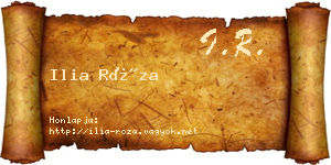 Ilia Róza névjegykártya